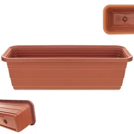 Kadax Blumenkasten 50 x 11,5 x 14,5 cm Ziegelrot