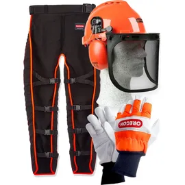 Oregon Schutzausrüstung Set, Helm Hose - Handschuhe