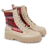 Tommy Hilfiger Schnürstiefelette - Beige,Rot,Weiß,Dunkelblau - 41,