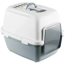 Kerbl Cathy Comfort mit Türe, 58x45x48cm - Blau-Weiß - Einheitsgröße