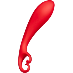 G-Punkt Silikon-Dildo mit Schwungkugeln, 17,5 cm, rot