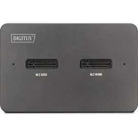 Digitus M.2 NVMe + M.2 SATA SSD Docking Station mit SD-Express Kartenleser, USB-CTM,