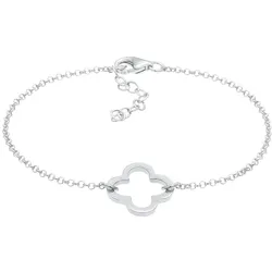 Elli Kleeblatt Cut-Out Design Glück Talisman 925 Silber silberfarben Damen 