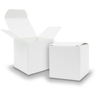 itenga Geschenkpapier 25x itenga Würfelbox aus Karton 6,5x6,5cm weiß Gastgeschenk