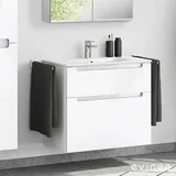 evineo ineo5 Unterschrank B: 81 cm, 2 Auszüge, mit Griffmulde, für Duravit ME by Starck Waschtisch,, BE0366WH,