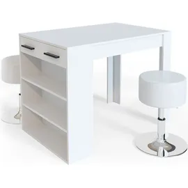 Vicco Esstisch-Set Repose 67 x 100 cm Weiß