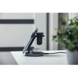 forcell Wireless drahtloses Ladegerät 3in1 15W Solid Mag Charger Unterstützung MagSafe Schwarz - Schwarz
