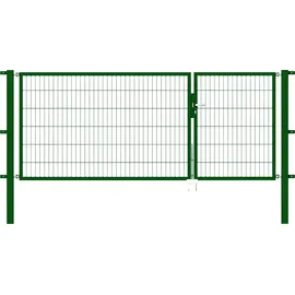 GAH Alberts Doppeltor 300 x 120 cm Grün/Metall