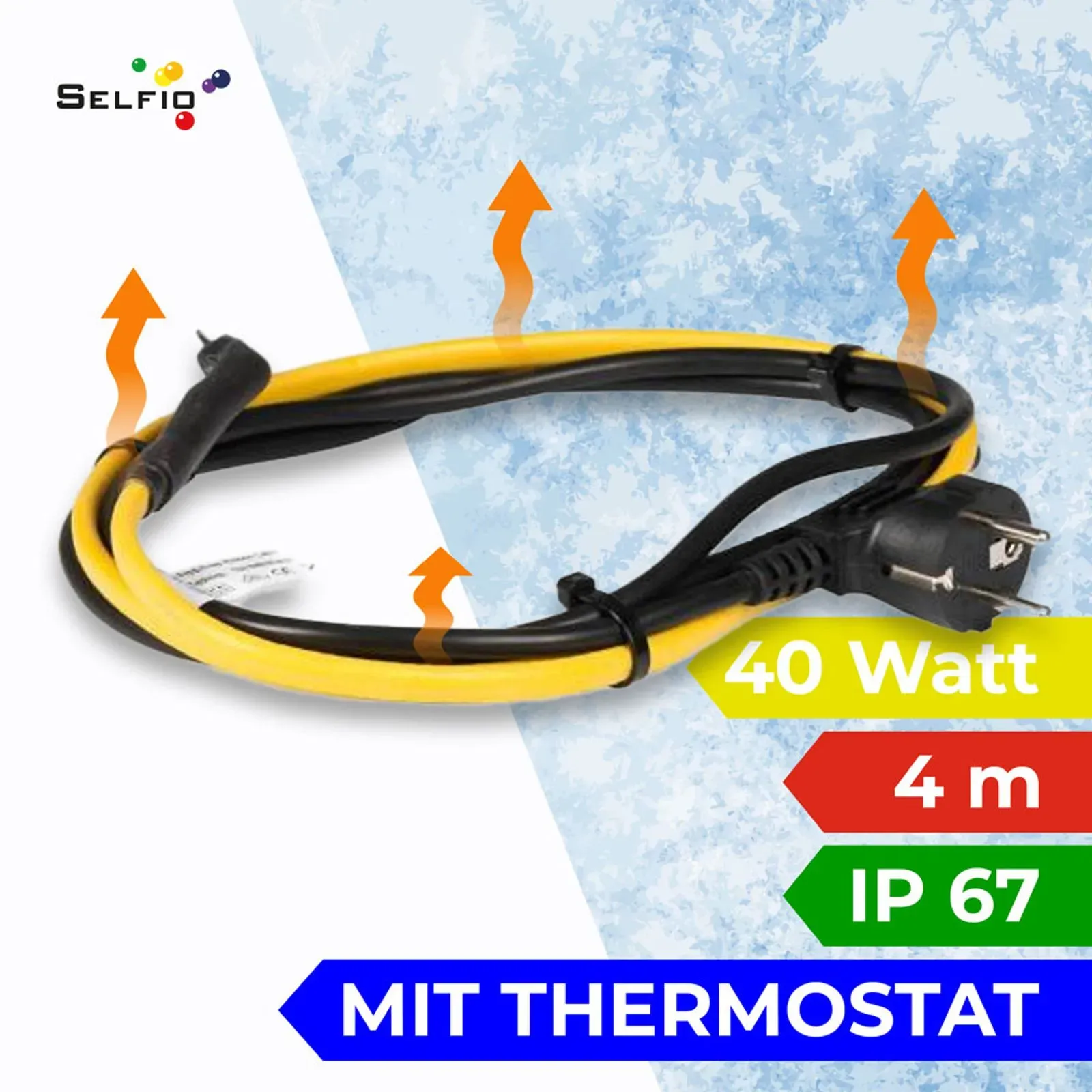 Rohrbegleitheizung Frostschutz-Heizleitung 4 m 40 Watt