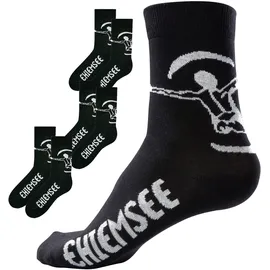 Chiemsee Freizeitsocken 6 Paar Schwarz 39-42