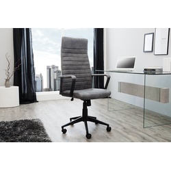 riess-ambiente Bürostuhl LAZIO vintage grau / schwarz (1 St), Microfaser · verstellbar · Armlehnen · Home Office grau