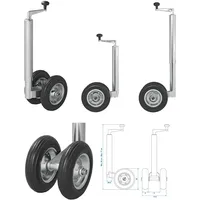 PRO PLUS Stützrad Zwillingsstützrad 48 mm mit PU-Reifen 550 x 770 mm