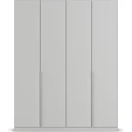 Rauch »Kleiderschrank Schrank Garderobe AGORDO TOPSELLER Schlafzimmer«, (in zwei Griff-Farben mit Dekor- oder Hochglanzfront), durchdachte Innenausstattung, in 6 Breiten und 2 Höhen MADE IN GERMANY, grau (seidengrau), B:181cm H:229cm T:54cm,