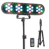 Party Light & Sound FUNLED Lichtshow mit 4 Effekten auf Teleskopstativ