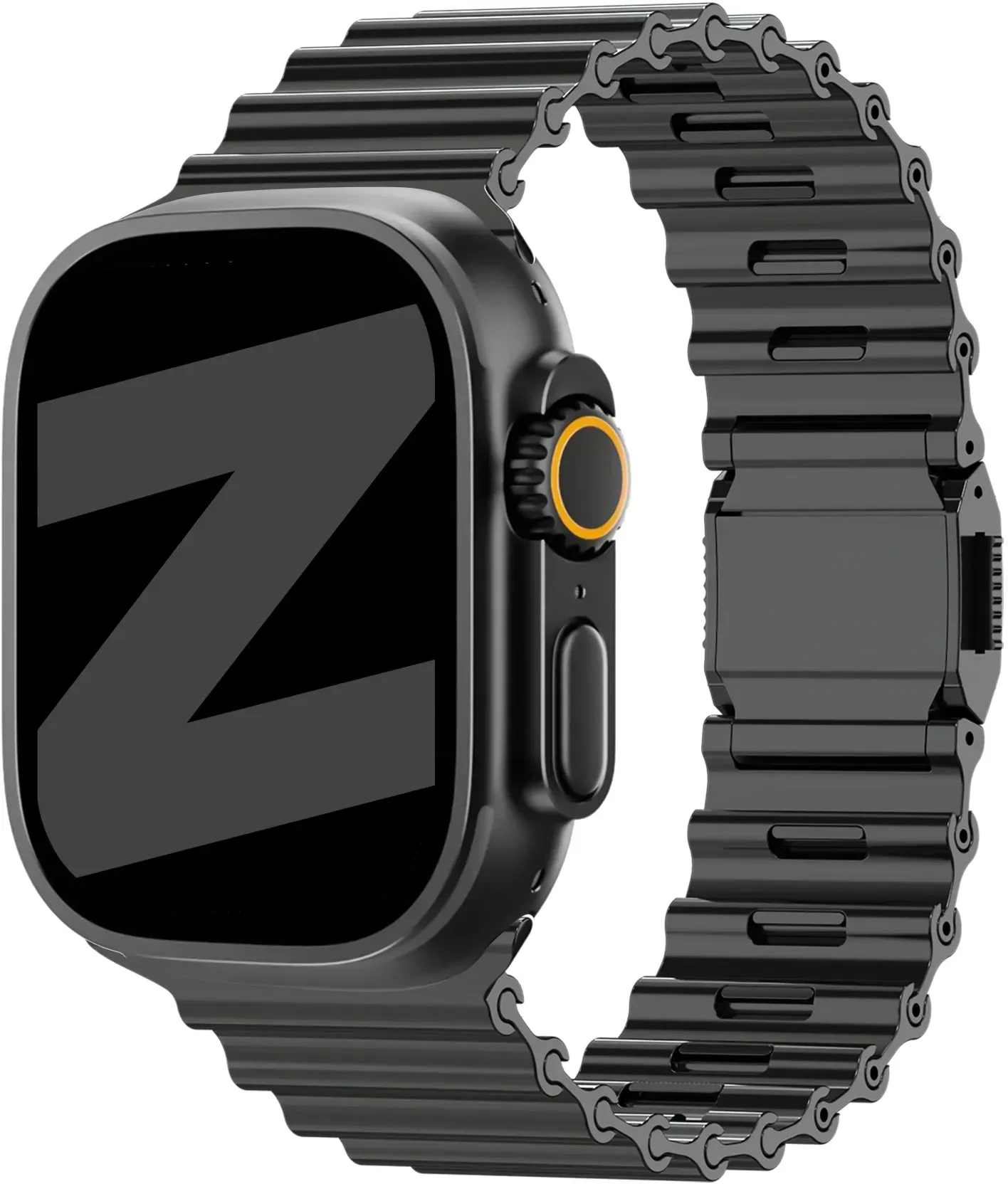 Bandz Apple Watch Armband Stahl 'Ocean' für Apple Watch -  Ultra - Schwarz - Clip Verschluss