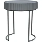 [en.casa] Beistelltisch, Rill 46xØ40 cm Grau