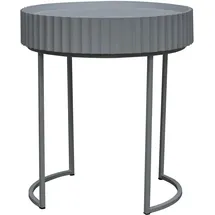 [en.casa] Beistelltisch, Rill 46xØ40 cm Grau