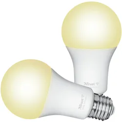 Trust 71298, Intelligentes Leuchtmittel, WLAN, Weiß, LED, E27, A-Form