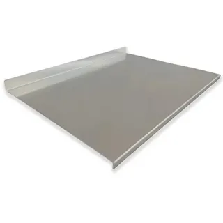 Giemme Spoleto - Professionelle Arbeitsfläche aus Edelstahl AISI 304, 60x52 cm mit Vorderkante und hinterer Aufkantung