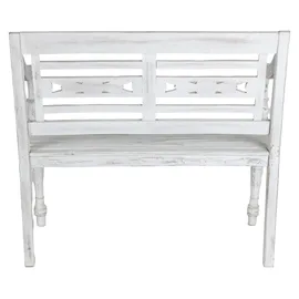 Buri Teak-Gartenbank 100 x 50 x 90 cm Weiß