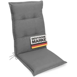 Gardissimo PREMIUM Hochlehner Gartenstuhl Auflagen 120x50x8cm grau