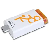 Philips Flash Drive Click Edition weiß/orange 128GB, USB-C 3.0 (FM12FD175B/00)