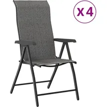 vidaXL Gartenstuhl 58,9 x 91,7 x 27,9 cm grau 4 St.