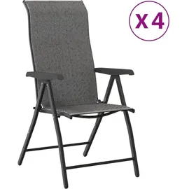 vidaXL Gartenstuhl 58,9 x 91,7 x 27,9 cm grau 4 St.