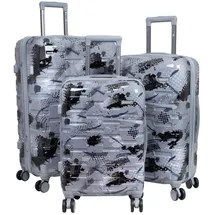 warenhandel könig Cespara Koffer-Set 3-tlg. silber