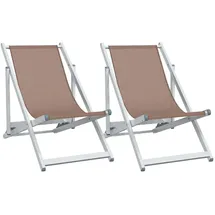 vidaXL Gartenstuhl 60,1 x 116,4 x 80 cm braun 2 St.