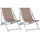 vidaXL Gartenstuhl 60,1 x 116,4 x 80 cm braun 2 St.