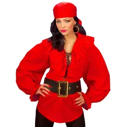Rote Piratenlady Bluse Sila - M