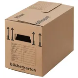 BB-Verpackungen Umzugskarton Bücherkarton Profi, 2-wellig, 40kg Traglast, 493 mm x 288 mm x 334 mm, 10 Stück braun