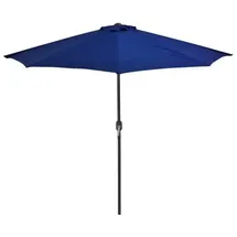vidaXL Balkon-Sonnenschirm 270 x 135 cm blau halbrund