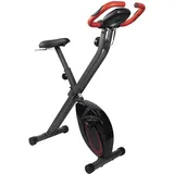 Fjoerdesports faltbarer Fahrradtrainer, Heimtrainer, Fitnessfahrrad LCD Trainingscomputer, klappbarer Hometrainer, inklusive Pulsmessung, maximales Benutzergerwicht 110 kg, 8 Widerstandsstufen