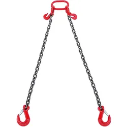 VEVOR 1,8mx10mm Kettengehänge Anschlagkette Krankette 2-Strang Forstkette 5T