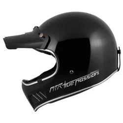 Vintage-MX Evo Retro Offroad- Schutz-Helm schwarz XXL