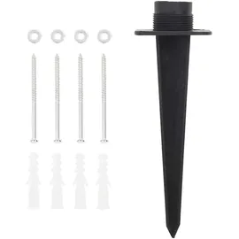 vidaXL Gartensteckdose 2-fach Schwarz/Grün