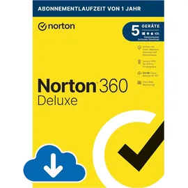 NortonLifeLock Norton 360 Deluxe 50 GB 5 Geräte 1 Jahr ESD ML Win Mac Android iOS 