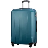 PUCCINI Koffer Paris Hartschalenkoffer Handgepäck Trolley Leicht Reisekoffer mit 4 Rollen S-M-L-XL (Grün, M)