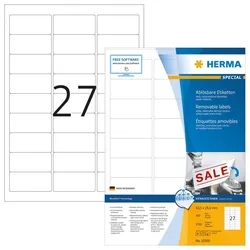HERMA SPECIAL Etiketten weiß 63,5 x 29,6 mm