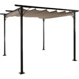 MCW Pergola MCW-C42 3,5 x 3,5 m inkl. Schiebedach taupe