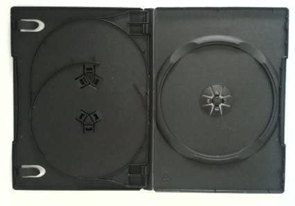 Dragon Trading® 14 mm DVD-Hüllen für je 3 CDs, schwarz – 5er-Packung