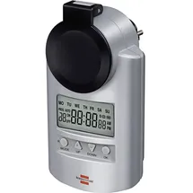 Brennenstuhl 1507490 Steckdosen-Zeitschaltuhr digital Wochenprogramm 23 h/59 min 3680 W IP44 Countdown-Funktion, Zufallsfunktion