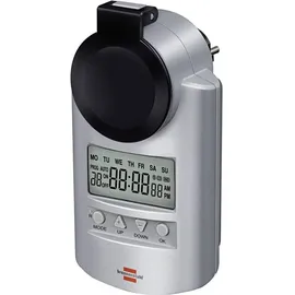 Brennenstuhl 1507490 Steckdosen-Zeitschaltuhr digital Wochenprogramm 23 h/59 min 3680 W IP44 Countdown-Funktion, Zufallsfunktion