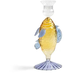 &klevering - Fish Kerzenhalter, gelb