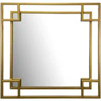 KADIMA DESIGN Wandspiegel Gold, Glas, Quadratisch 80x80x3 cm Spiegel