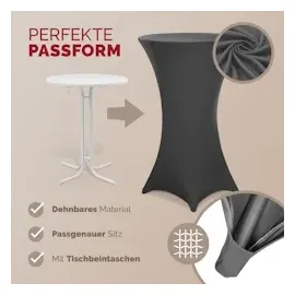 DETEX Stehtischhusse Anthrazit Ø80cm