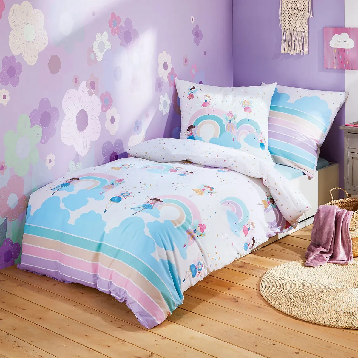 Kaeppel Biber Bettwäsche Rainbow Fairies bunt 100x135 cm + 40x60 cm - bunt