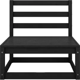 vidaXL Garten-Lounge-Set Schwarz Massivholz Kiefer